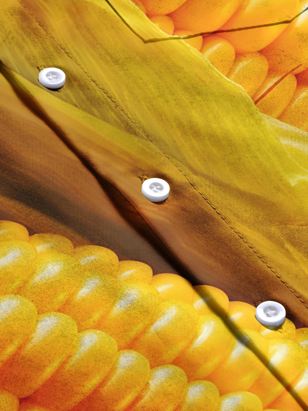 Corn Men's Pocket Short Sleeve Shirts