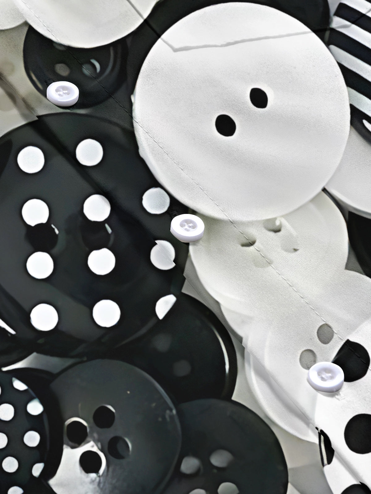 Button Print Men's Pocket Short Sleeve Shirts