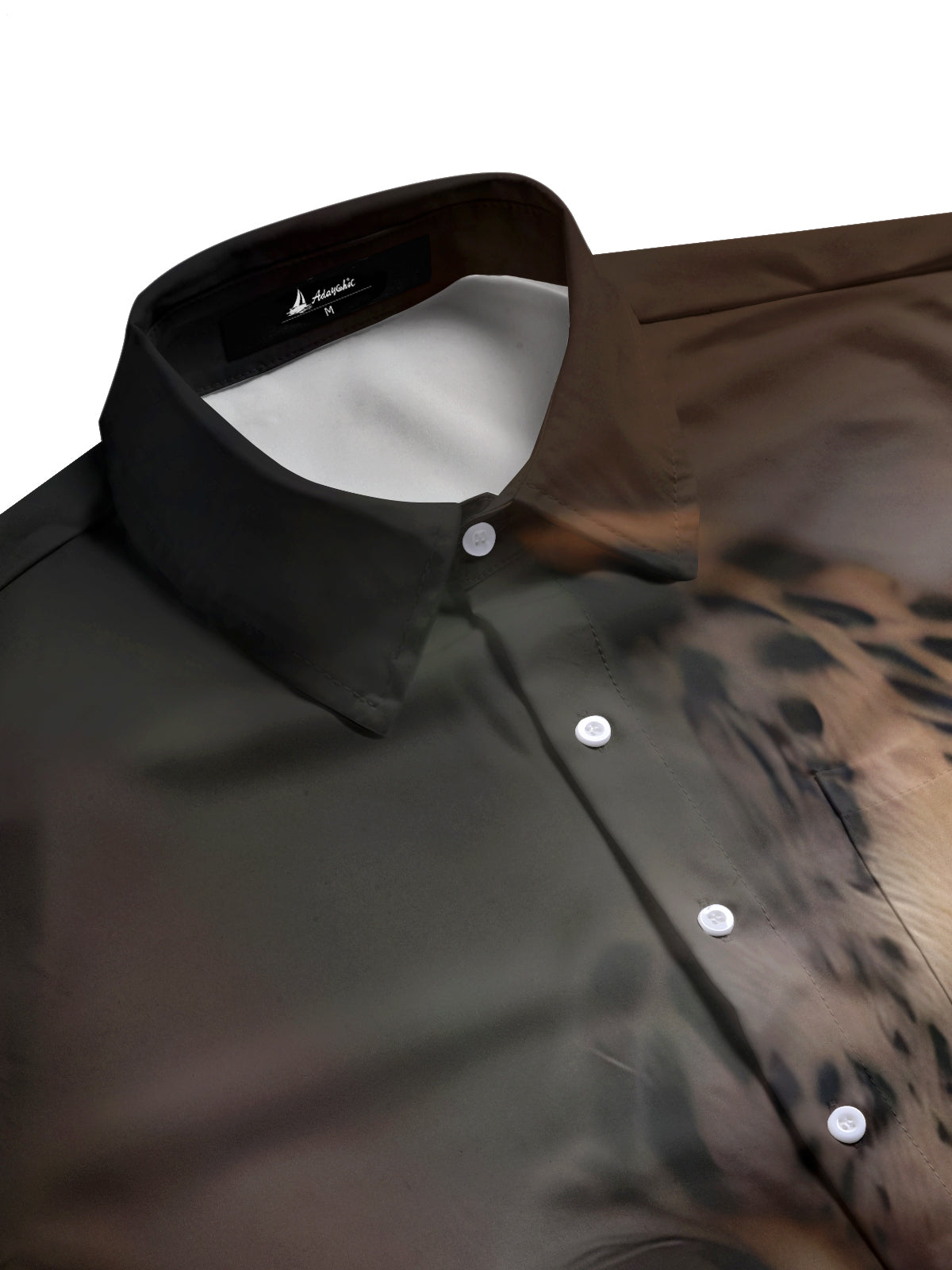 Leopard Print Men's Pocket Short Sleeve Shirts