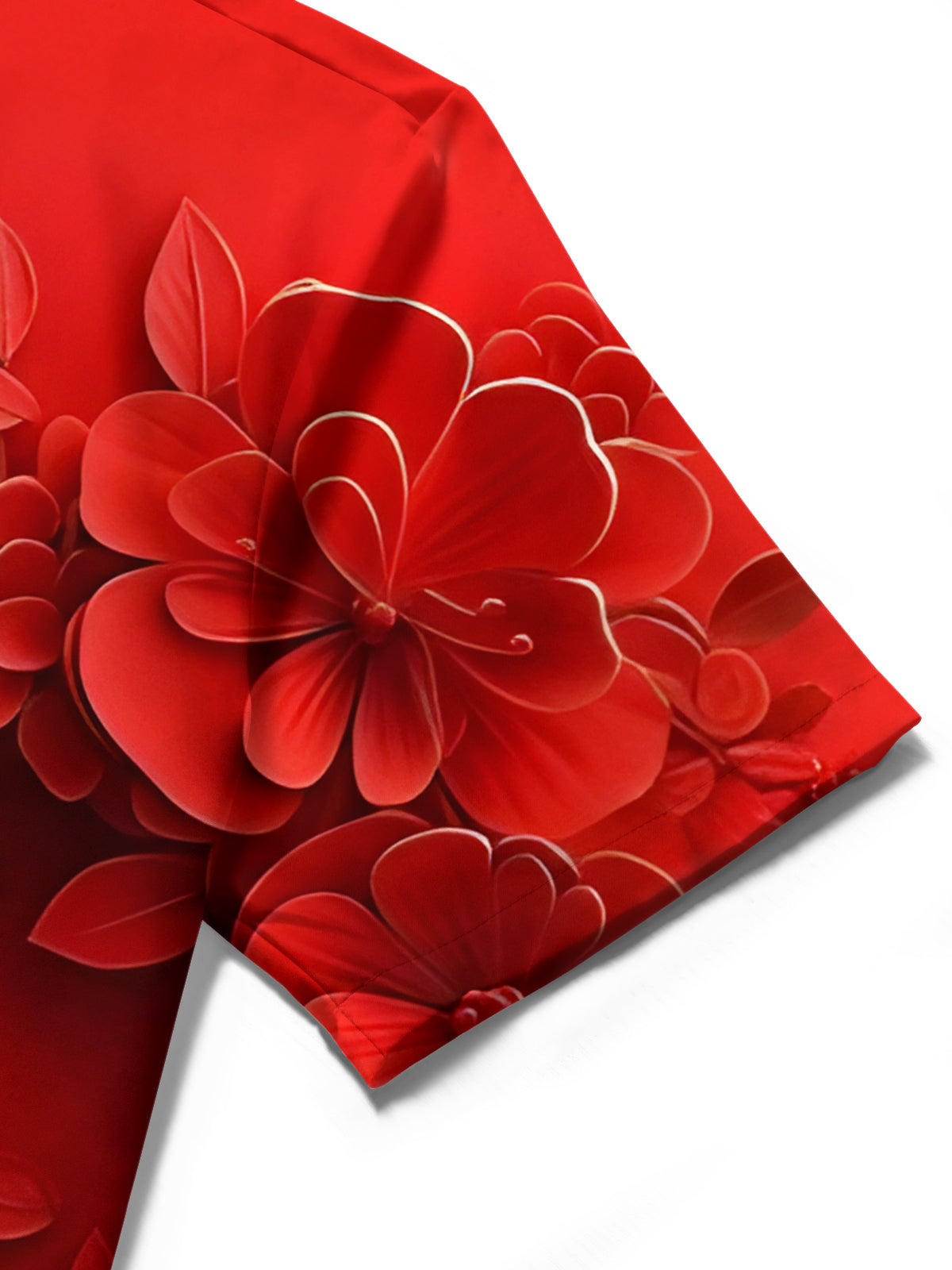 Floral Bird Print Men's Pocket Short Sleeve Shirts