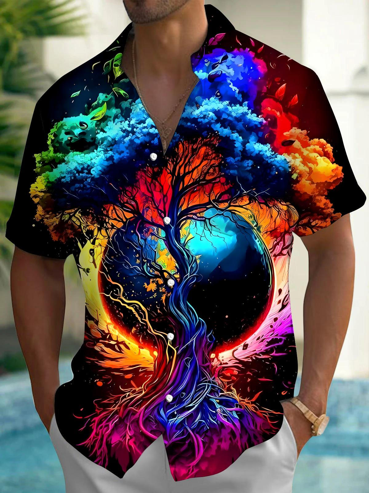 Tree Men's Pocket Short Sleeve Shirts