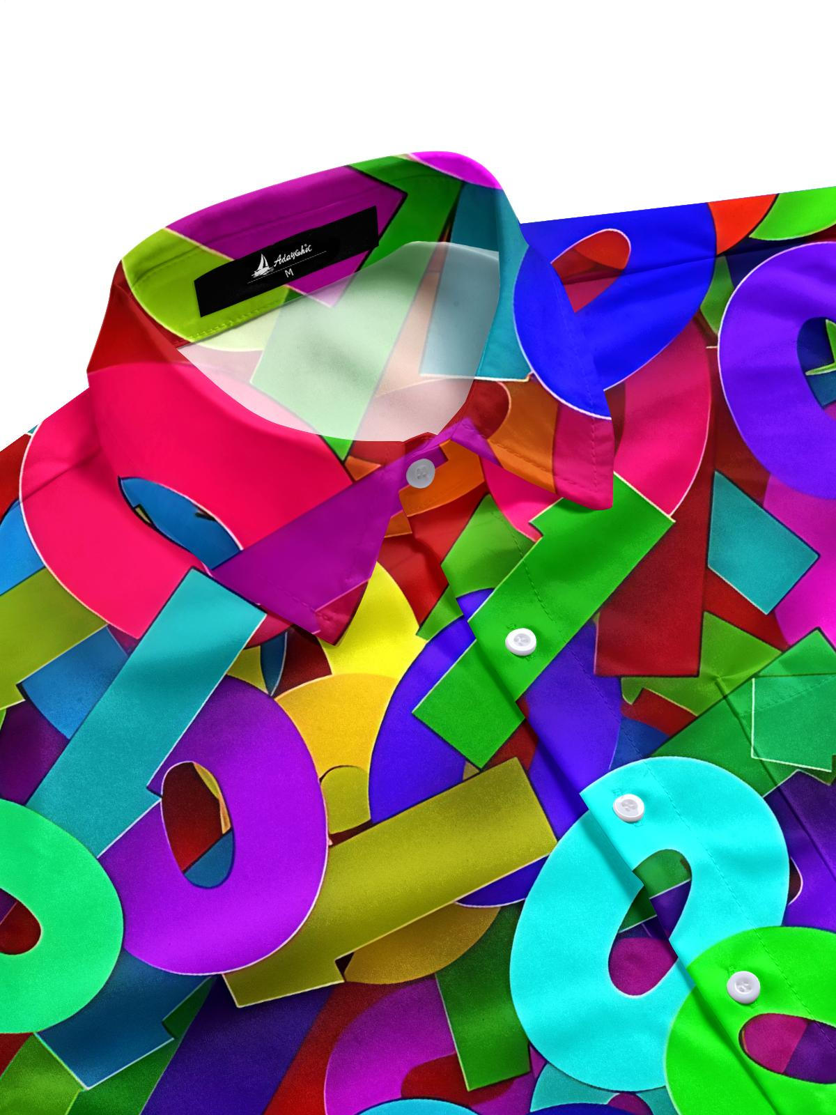 Digital Print Men's Pocket Short Sleeve Shirts