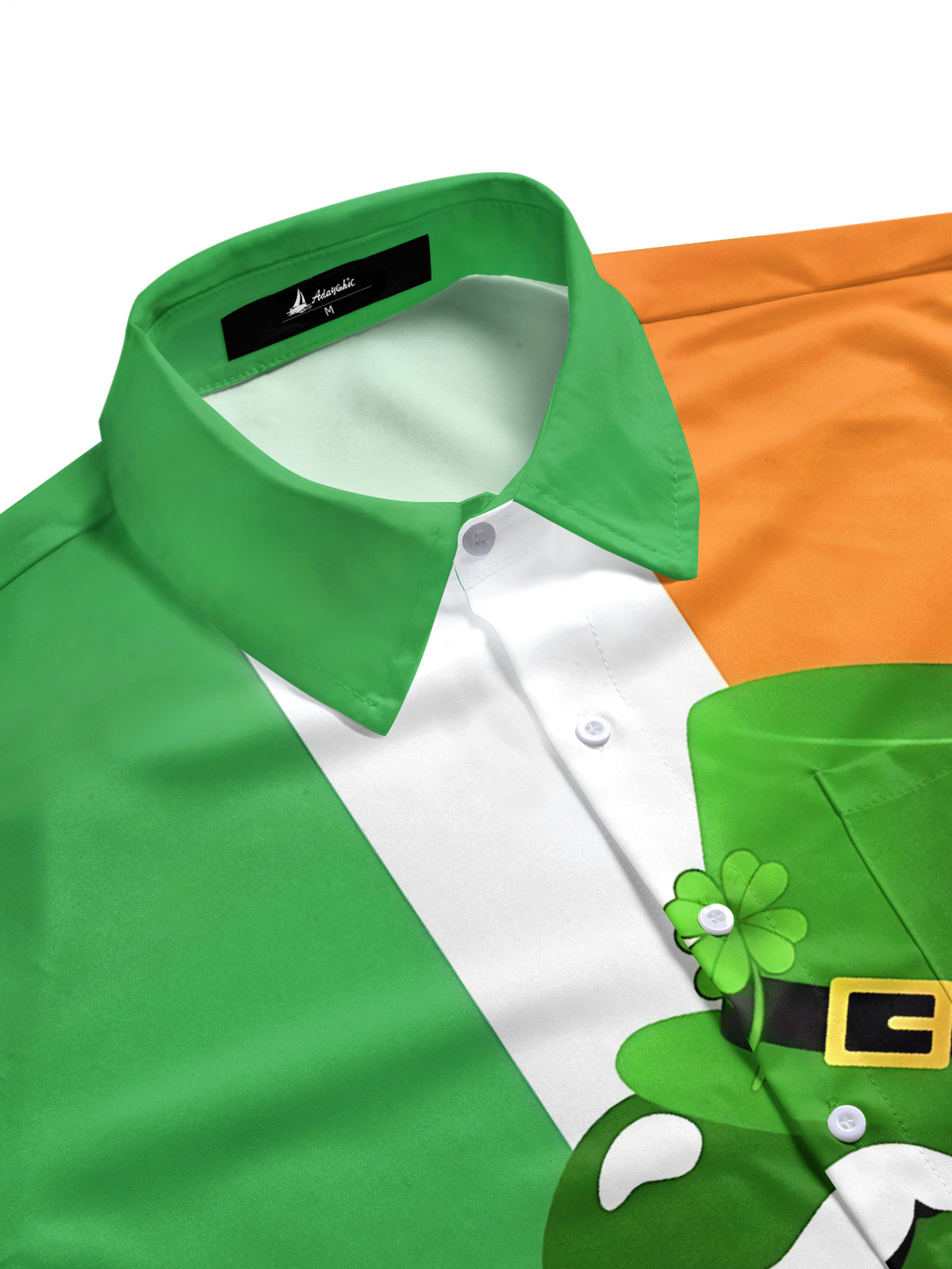 St. Patrick's Day Print Men's Pocket Short Sleeve Shirts