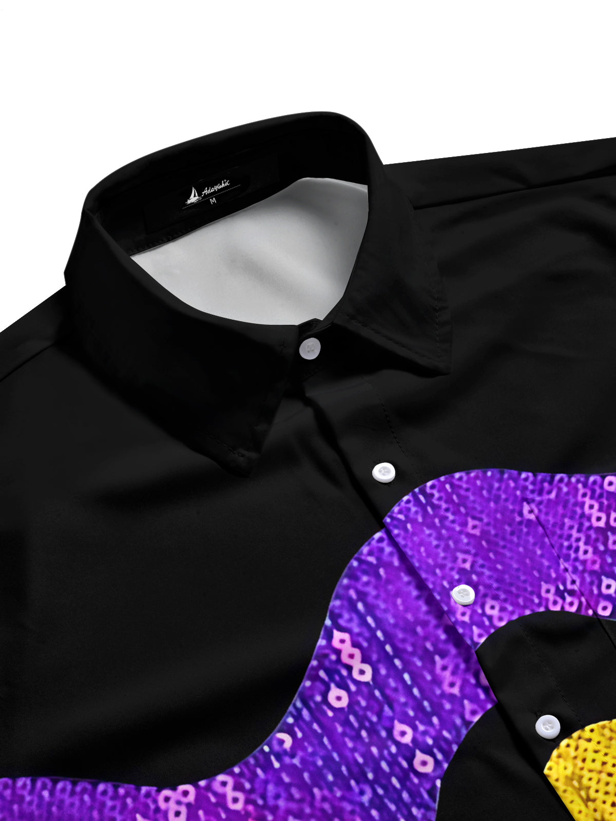 Mardi Gras Print Men's Pocket Short Sleeve Shirts