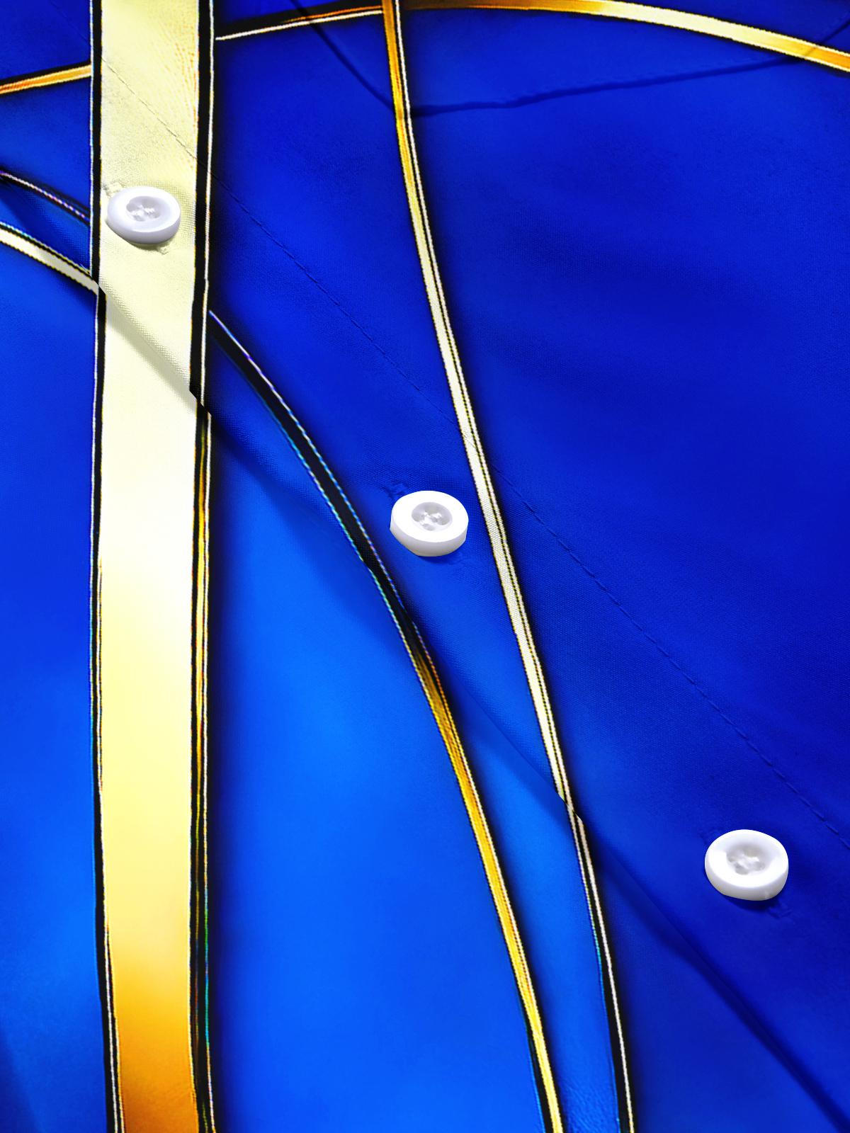 Abstract Men's Pocket Short Sleeve Shirts