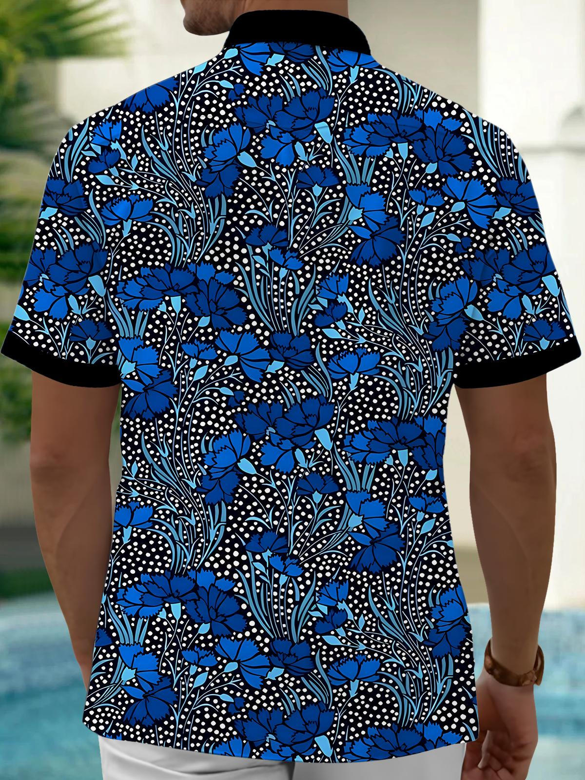 Floral Men's Pocket Short Sleeve Shirts