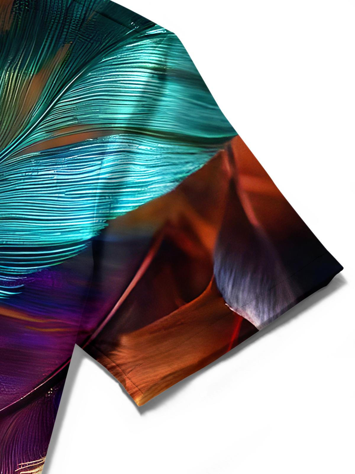 Animals Feathers Men's Pocket Short Sleeve Shirts