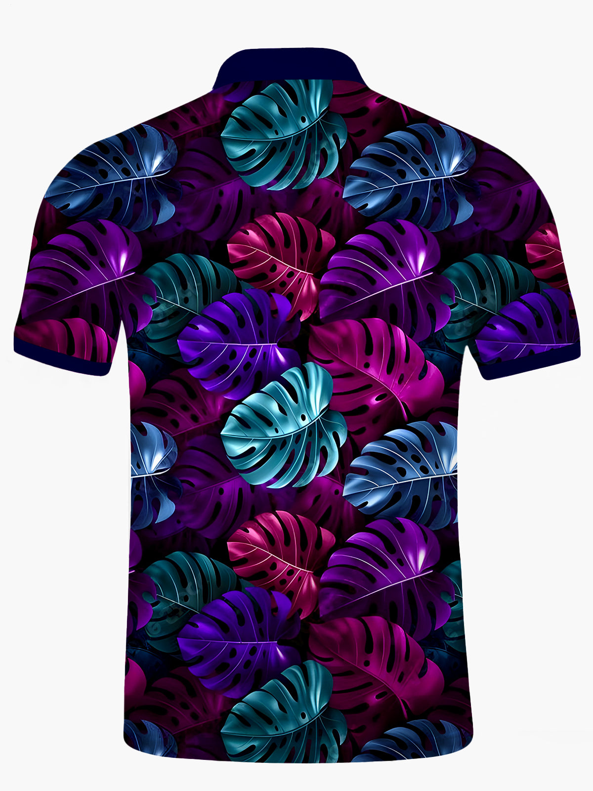 Leaf Men's Short Sleeve Button Polo Shirt