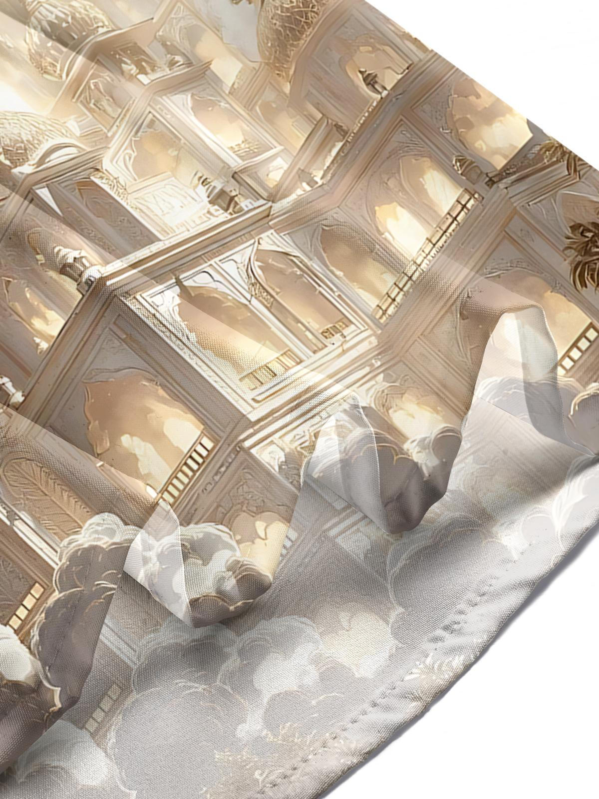 Castle Print Men's Pocket Short Sleeve Shirts