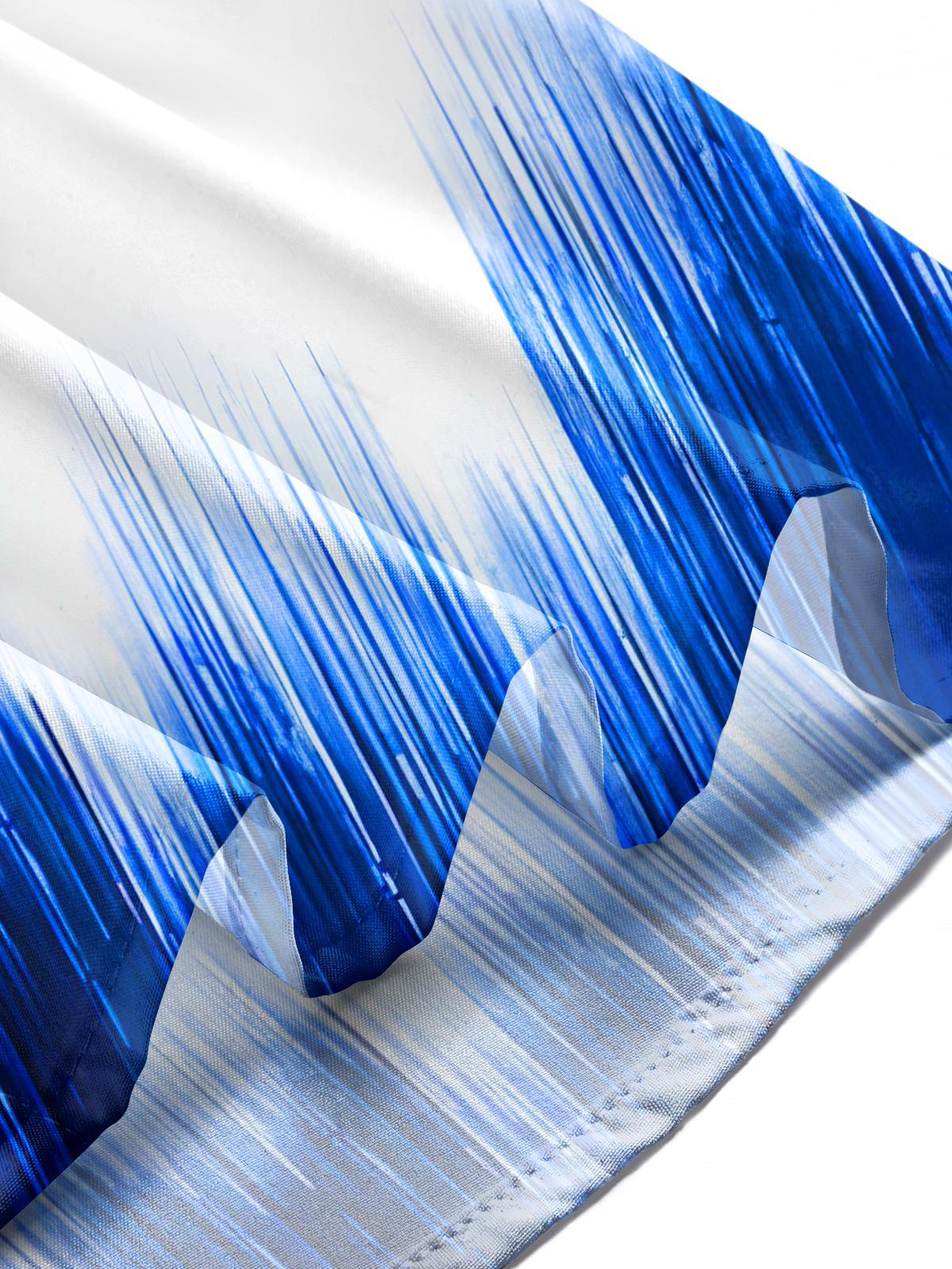 Art Floral Lines Geometry Men's Pocket Long Sleeve Shirts