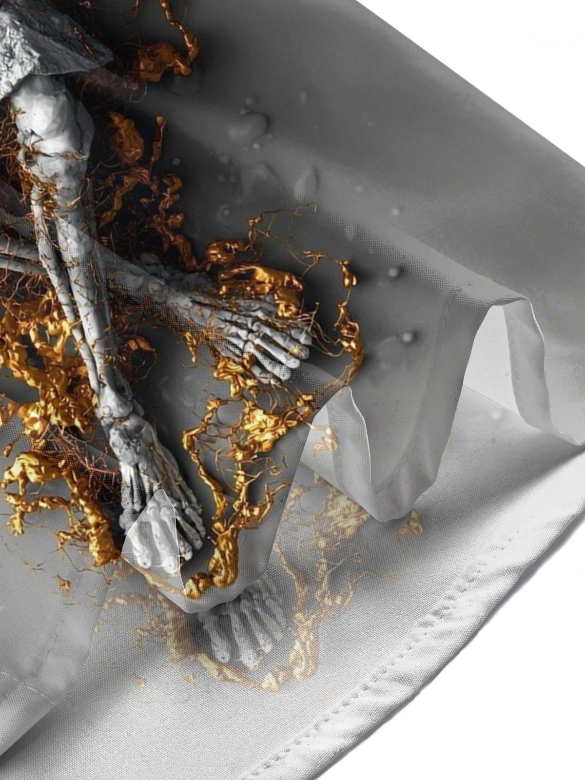 Skull Print Men's Pocket Short Sleeve Shirts