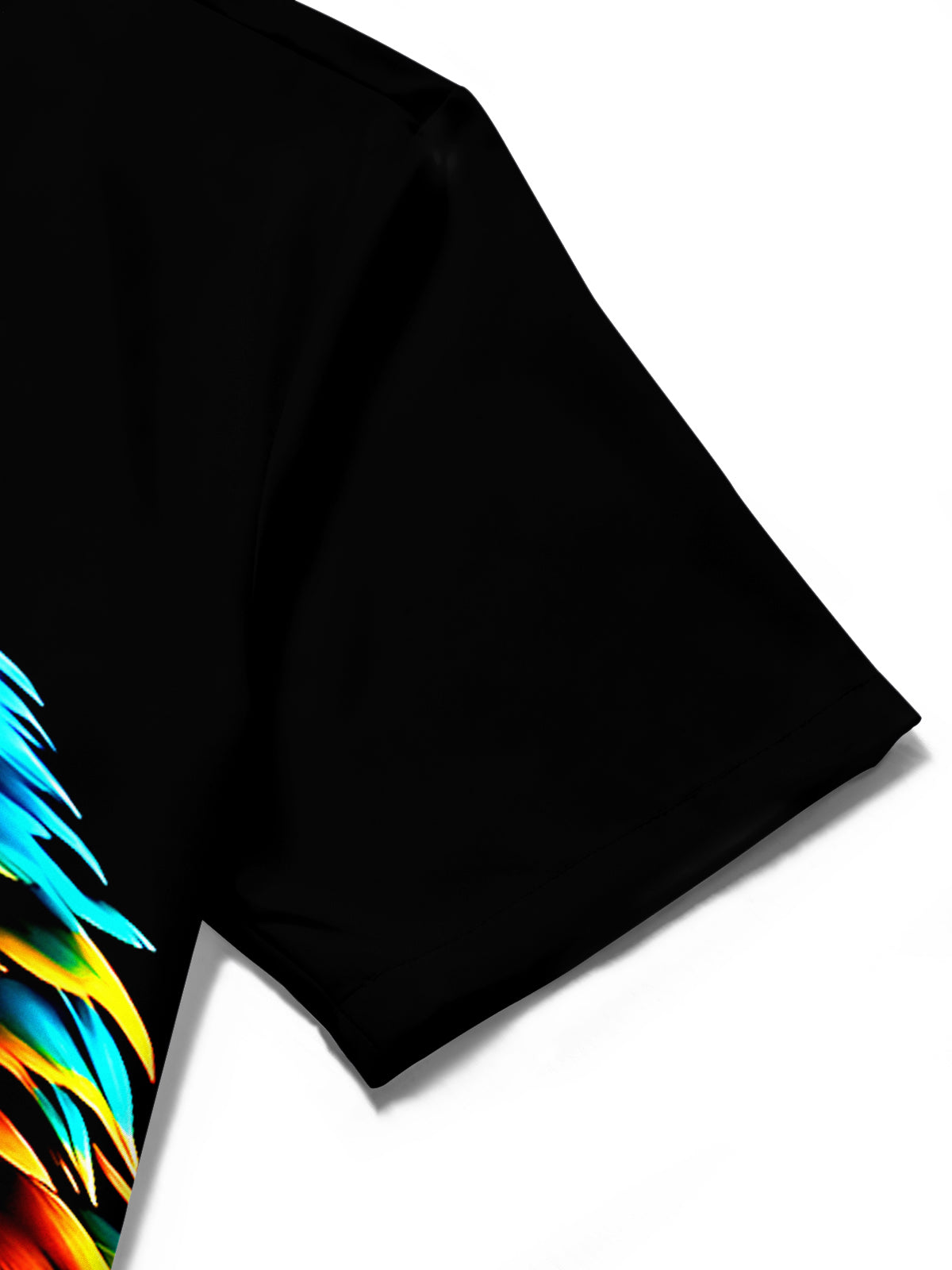 Parrot Coconut Tree Sunset Men's Pocket Short Sleeve Shirts