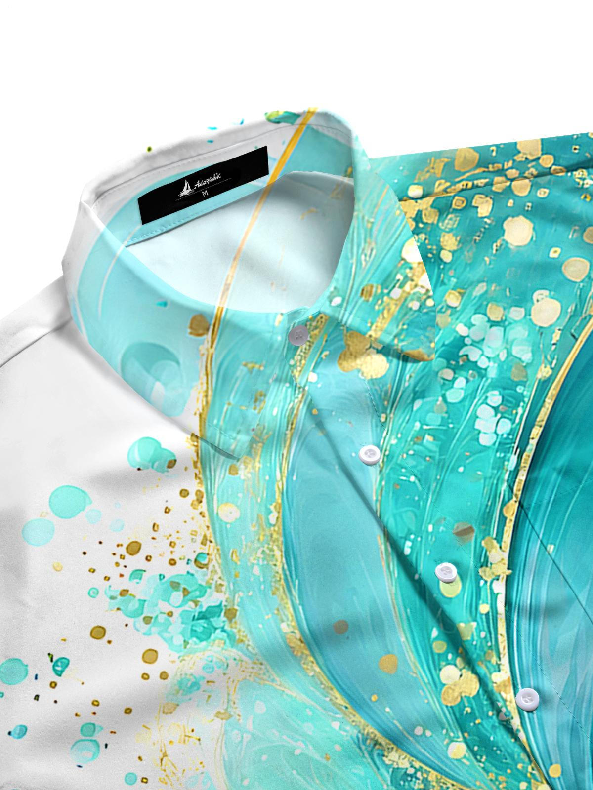 Floral Men's Pocket Short Sleeve Shirts