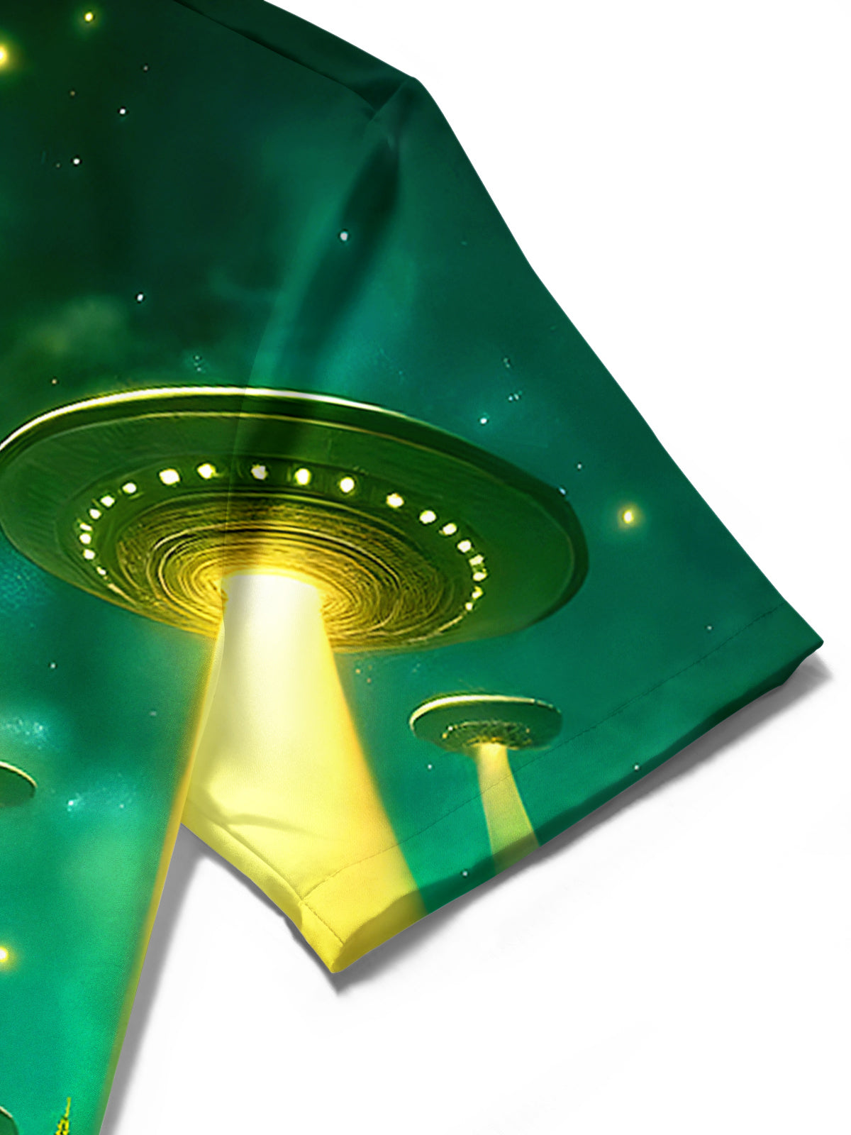 Orangutan Alien Flying Saucer Men's Pocket Short Sleeve Shirts