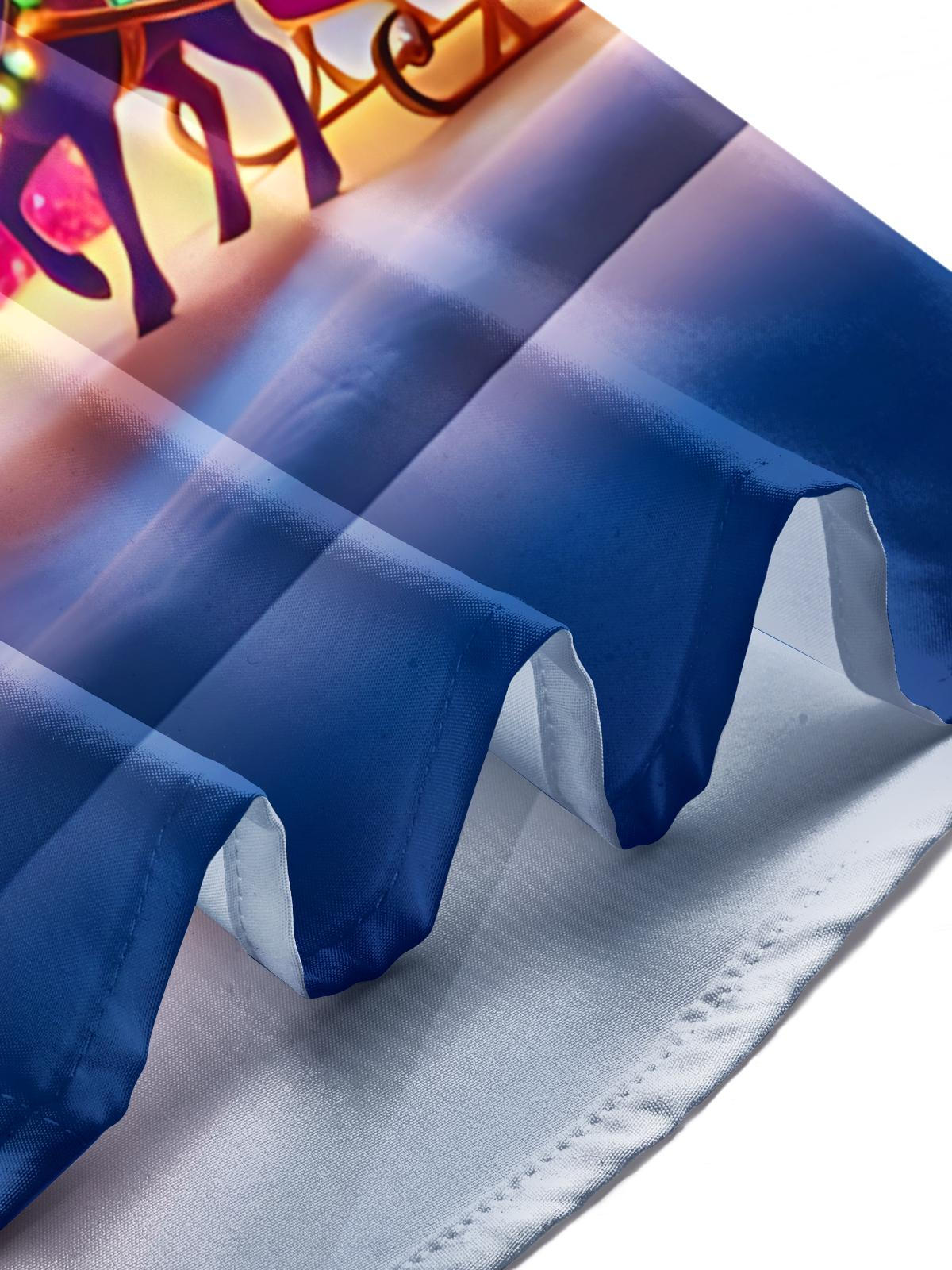 Peace Sign Christmas Tree Print Men's Pocket Long Sleeve Shirts