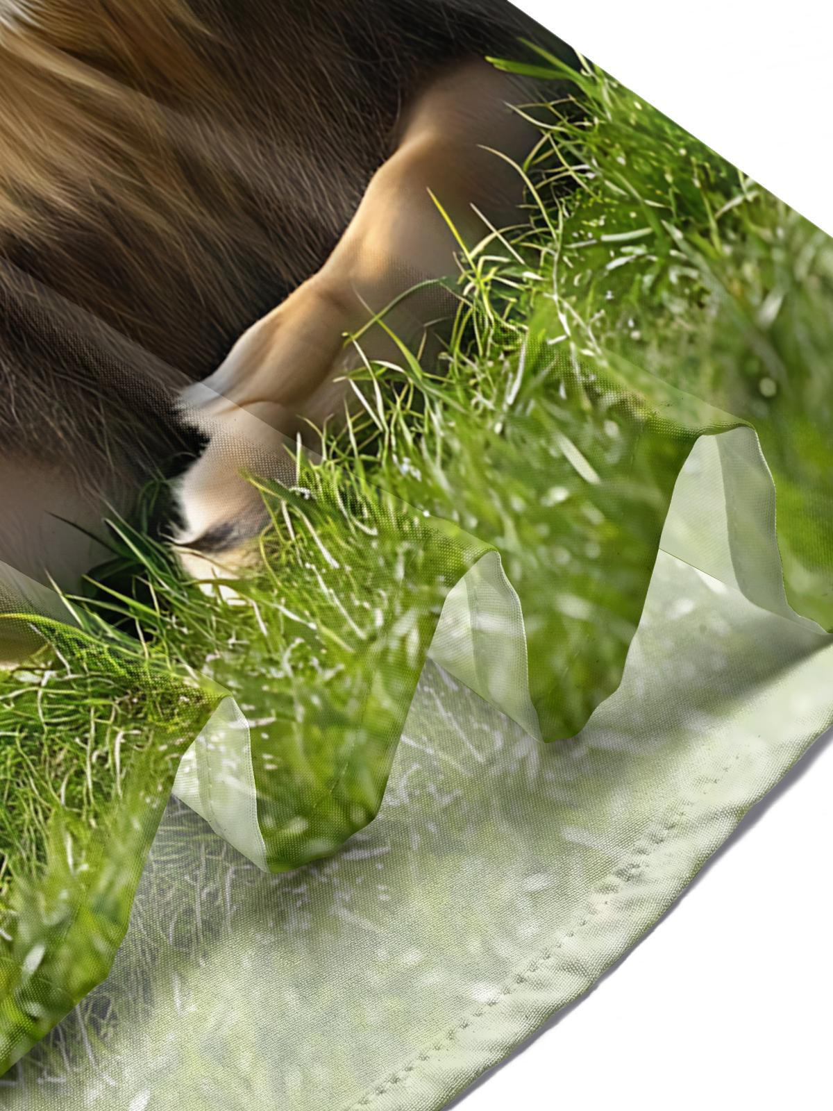 Animal Lion Print Men's Pocket Short Sleeve Shirts