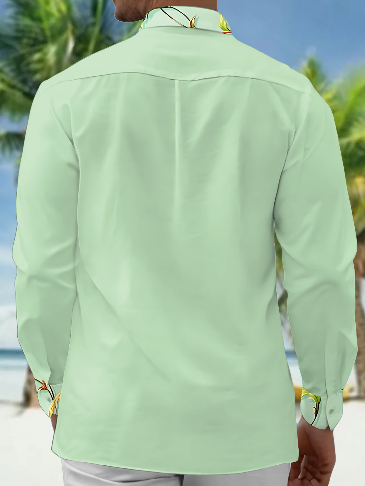 Plant Men's Pocket Long Sleeve Shirts