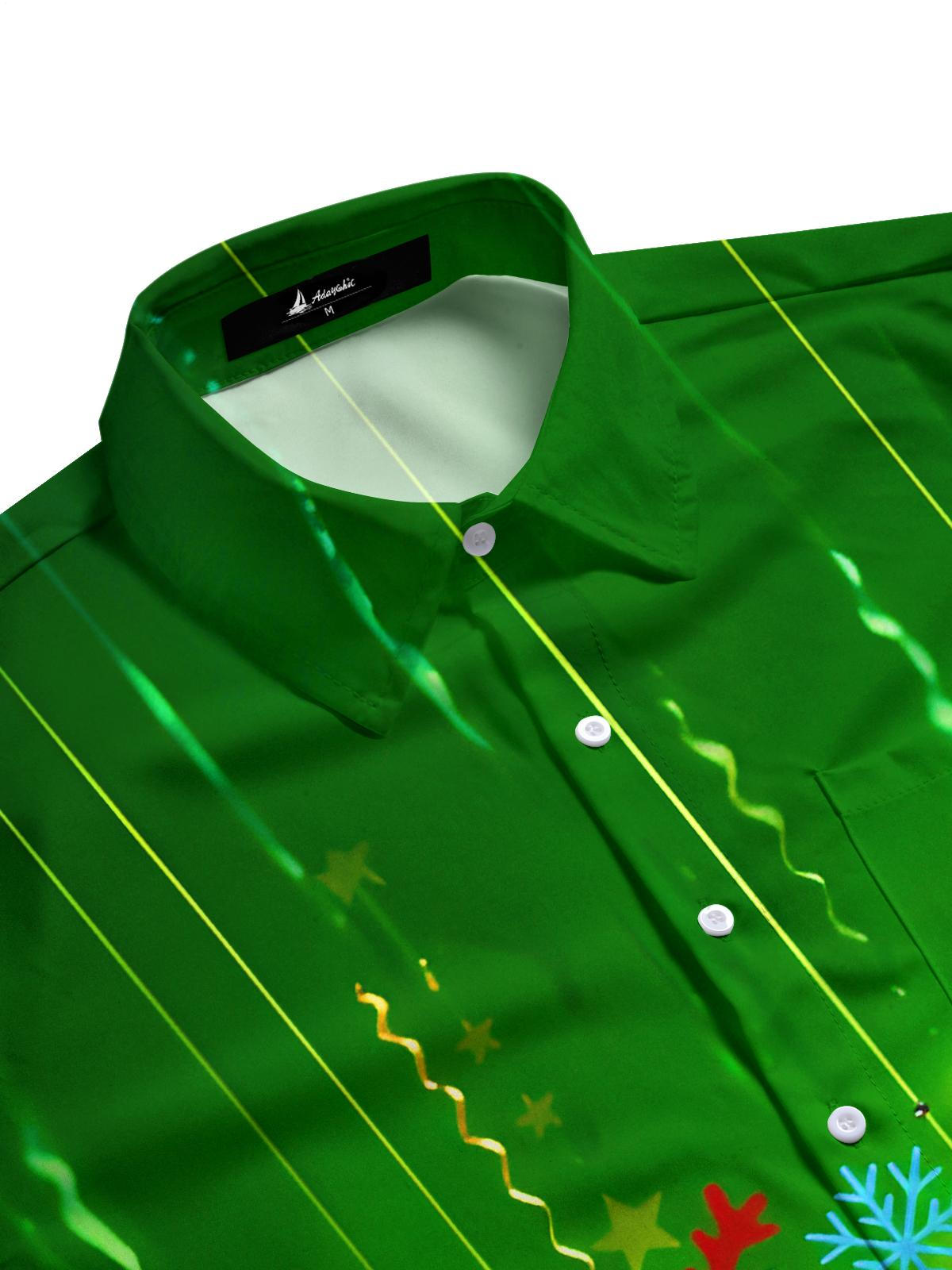 Funny Spoof Christmas Men's Pocket Short Sleeve Shirts