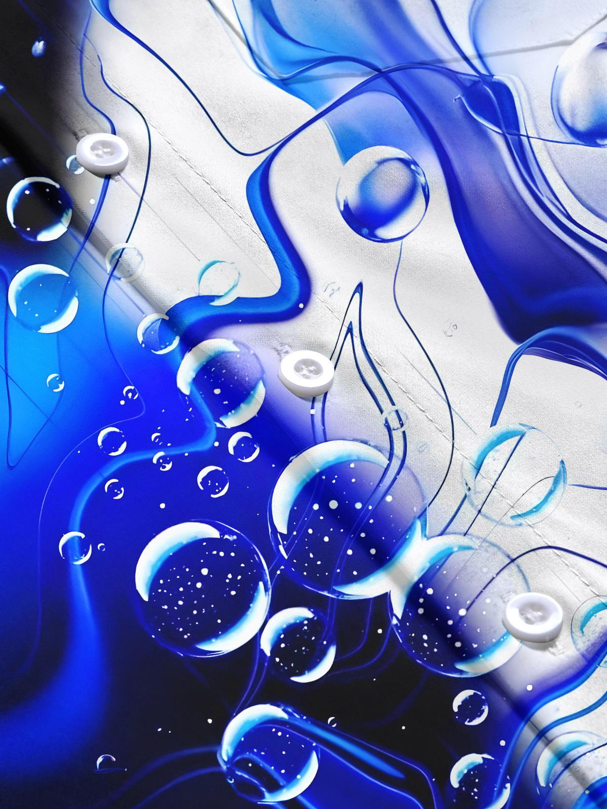 Abstract Bubble Men's Pocket Long Sleeve Shirts