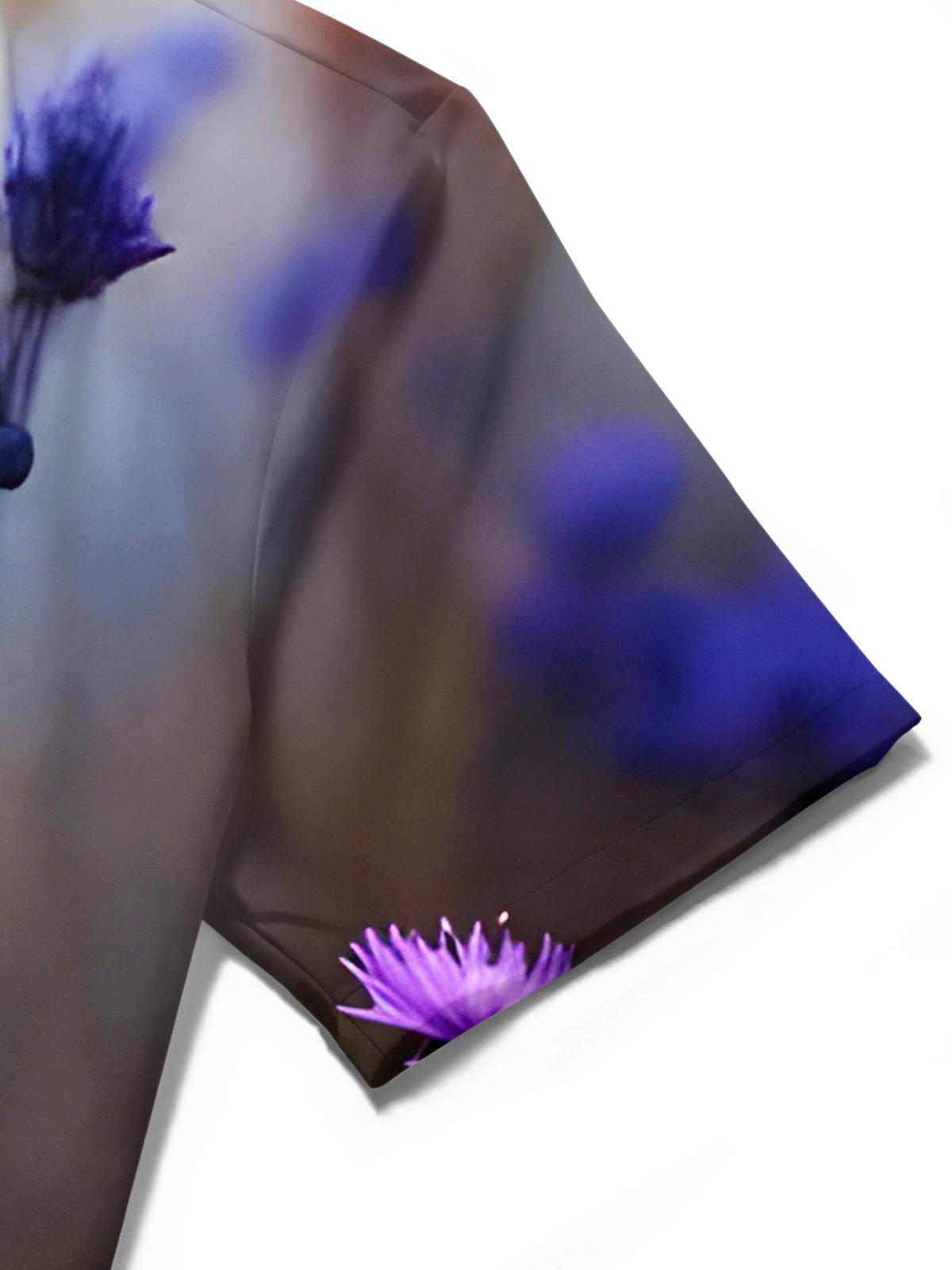 Torn Old Paper With Wildflowers Men's Pocket Short Sleeve Shirts