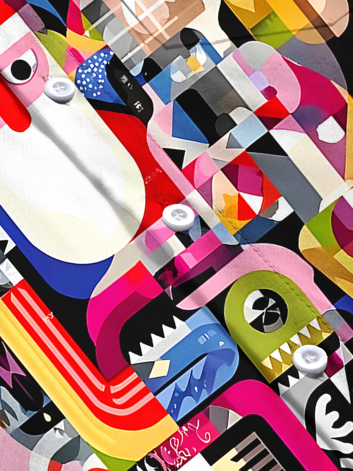 Funny Santa Claus Motorcycle Men's Pocket Short Sleeve Shirts