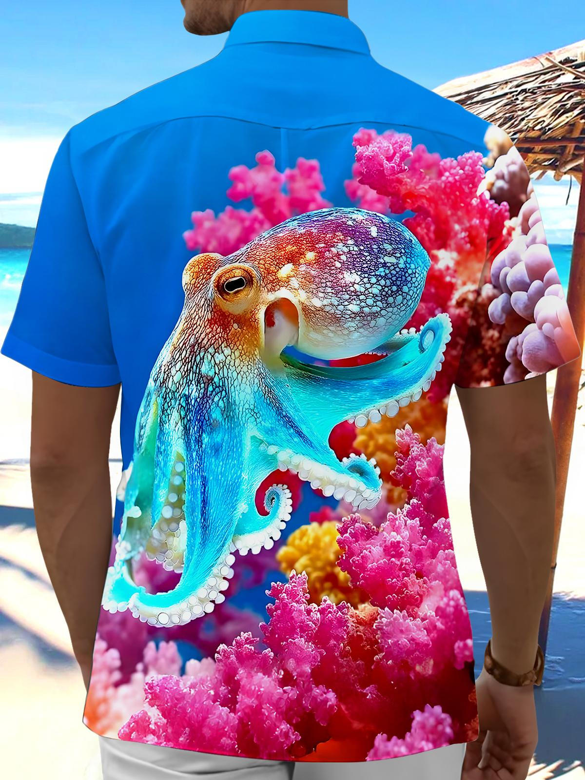 Octopus Men's Pocket Short Sleeve Shirts