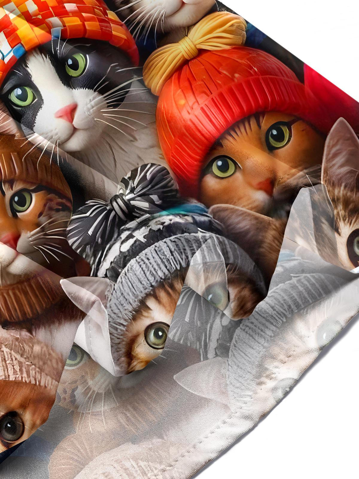 Funny Cat Men's Pocket Long Sleeve Shirts