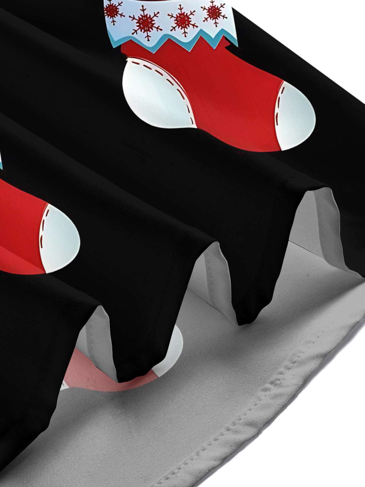 Christmas Socks Print Men's Pocket Short Sleeve Shirts