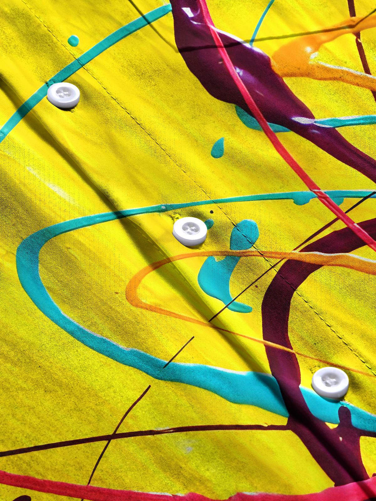 Tie Dye Men's Pocket Short Sleeve Shirts