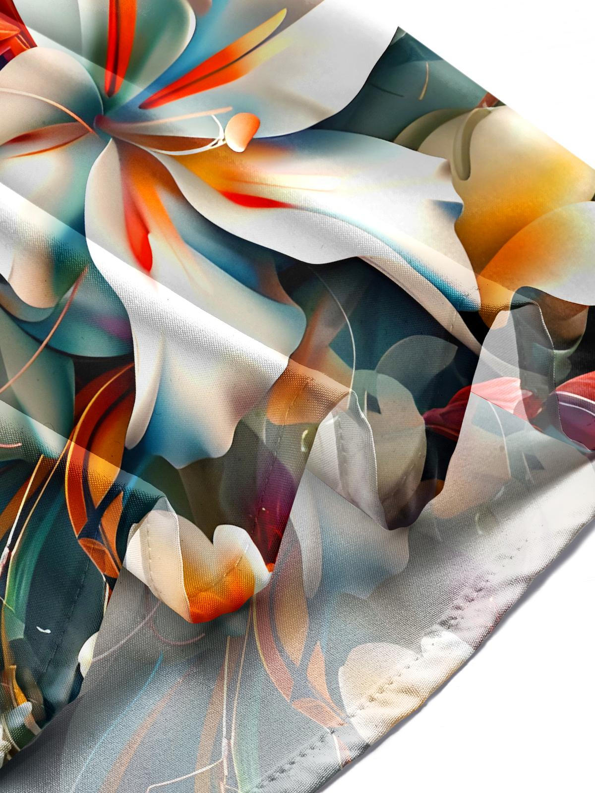 Floral Men's Pocket Short Sleeve Shirts