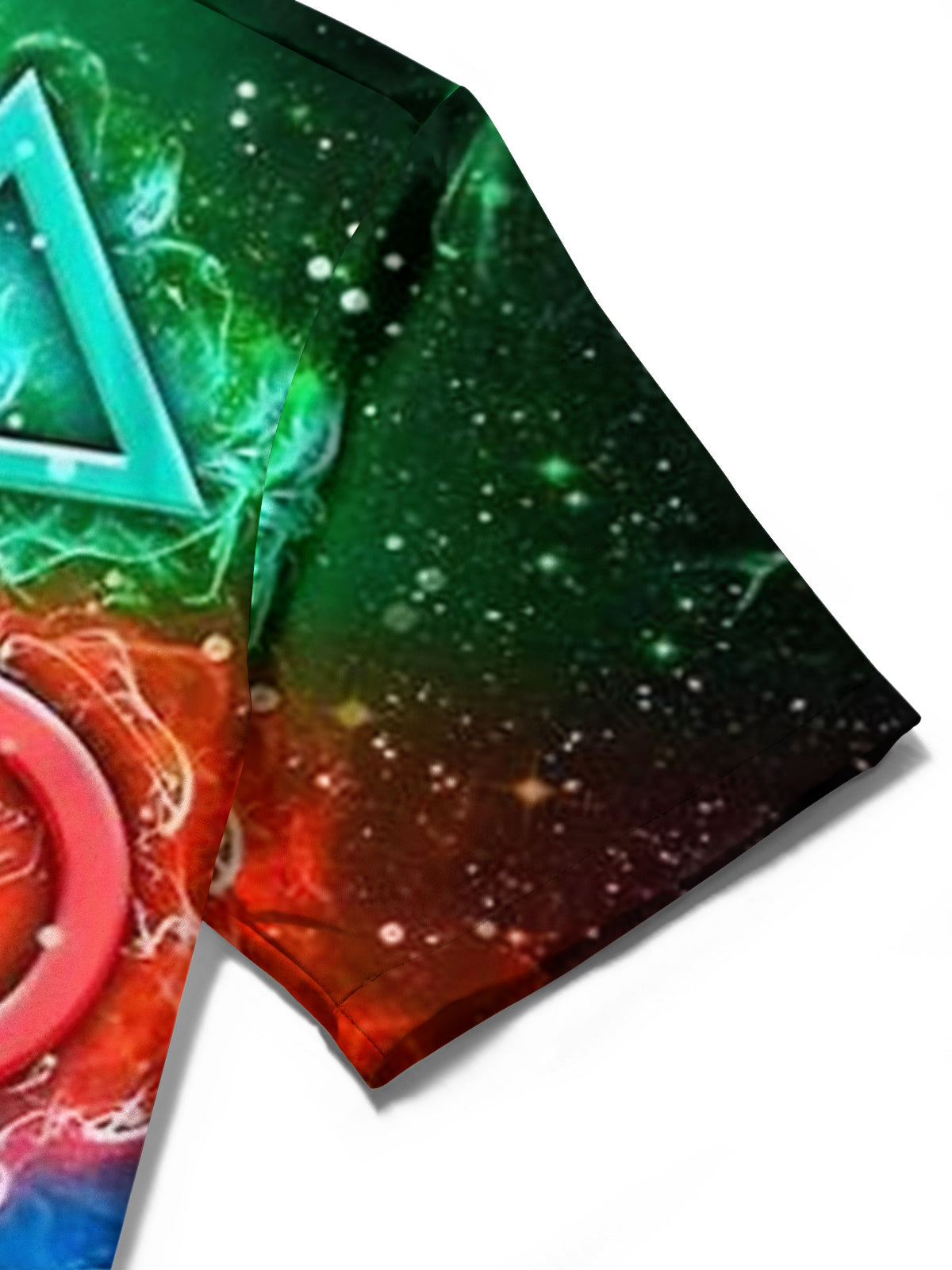 Symbolic Art Print Men's Pocket Short Sleeve Shirts