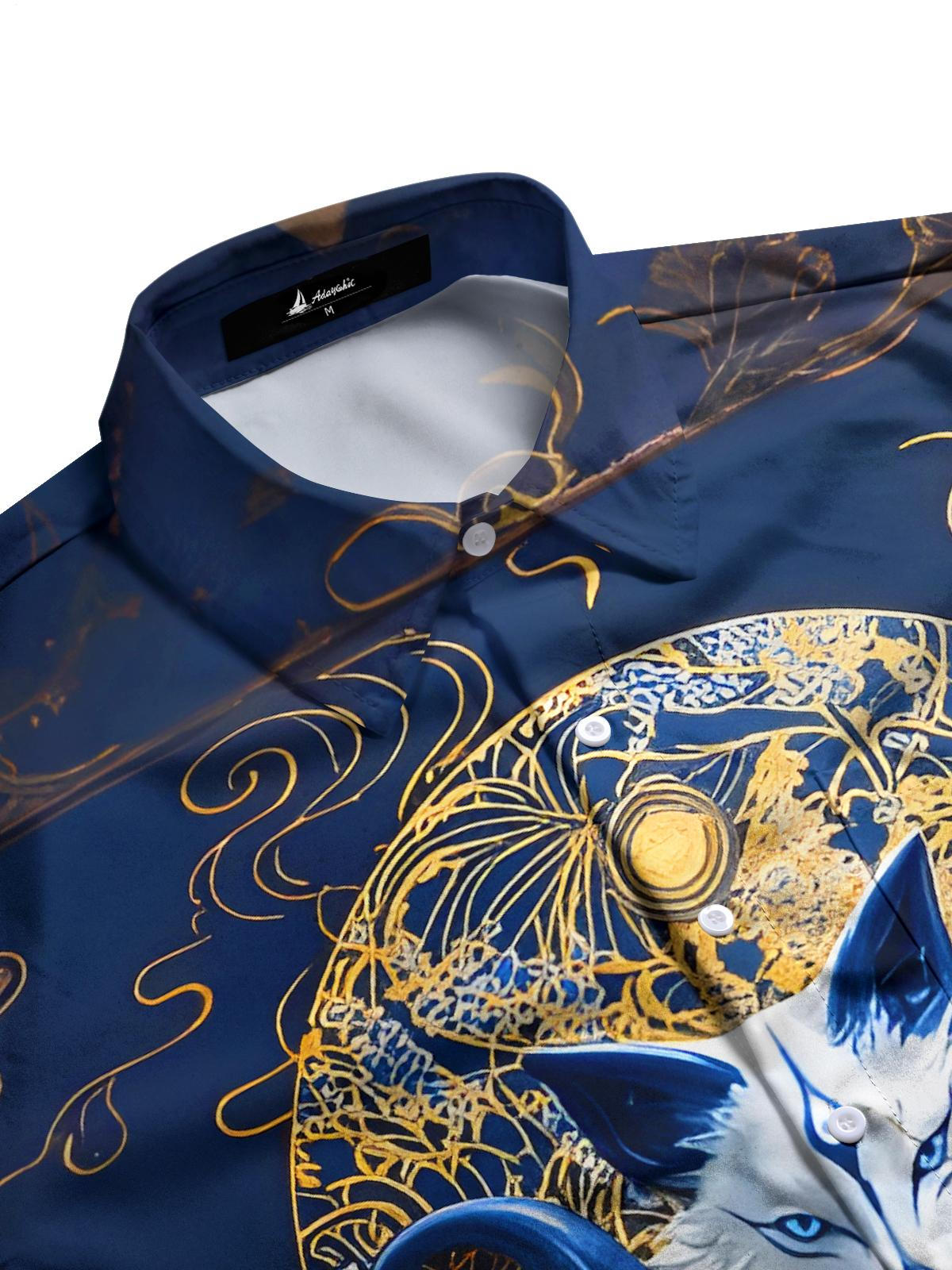 Nine-tailed Fox Men's Pocket Short Sleeve Shirts