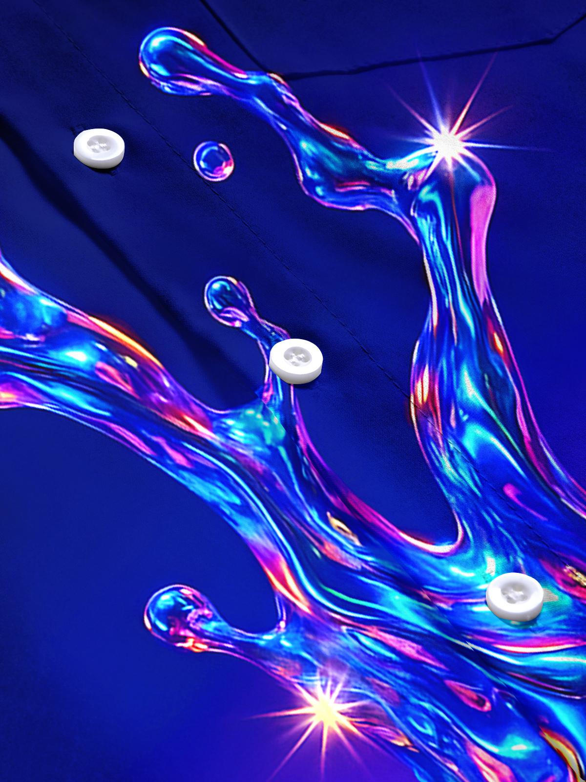 Hawaiian Water Drop Men's Pocket Short Sleeve Shirts