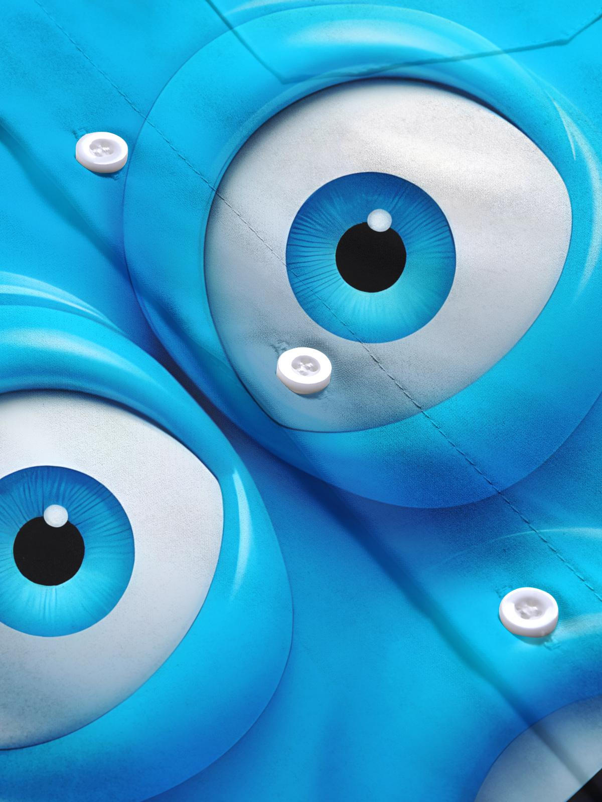 Funny Print Men's Pocket Short Sleeve Shirts