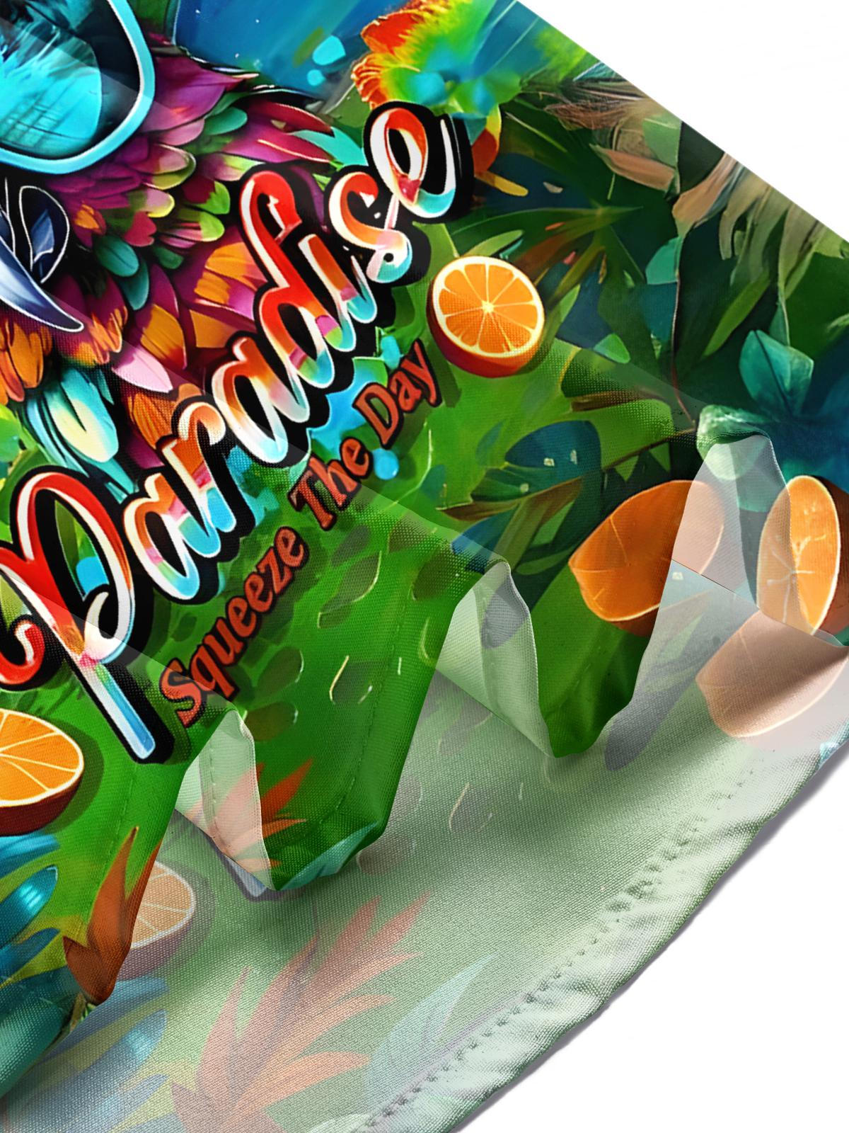 Parrot Men's Pocket Short Sleeve Shirts