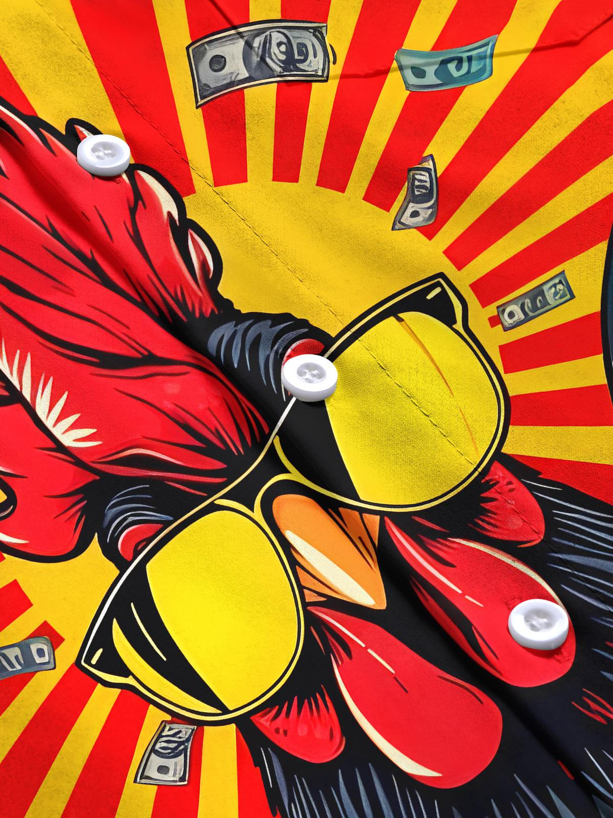 Chicken Men's Pocket Short Sleeve Shirts