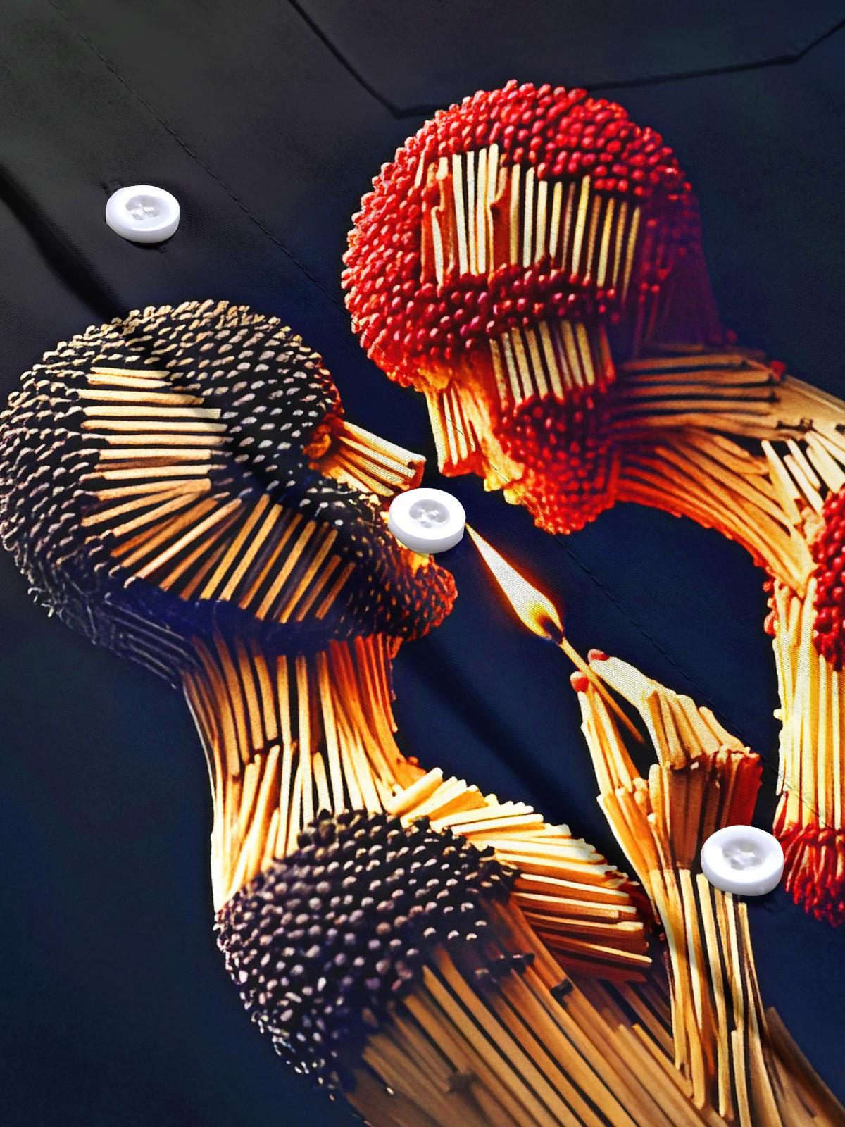 Fun Stick Figures Men's Pocket Short Sleeve Shirts