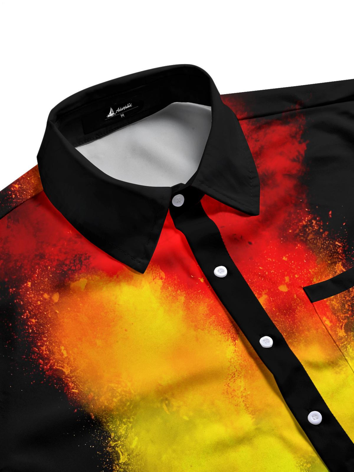 Tie Dye Men's Pocket Short Sleeve Shirts