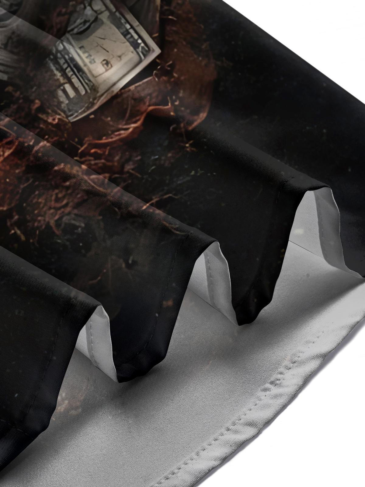 Red Wine Dollar Print Men's Pocket Short Sleeve Shirts