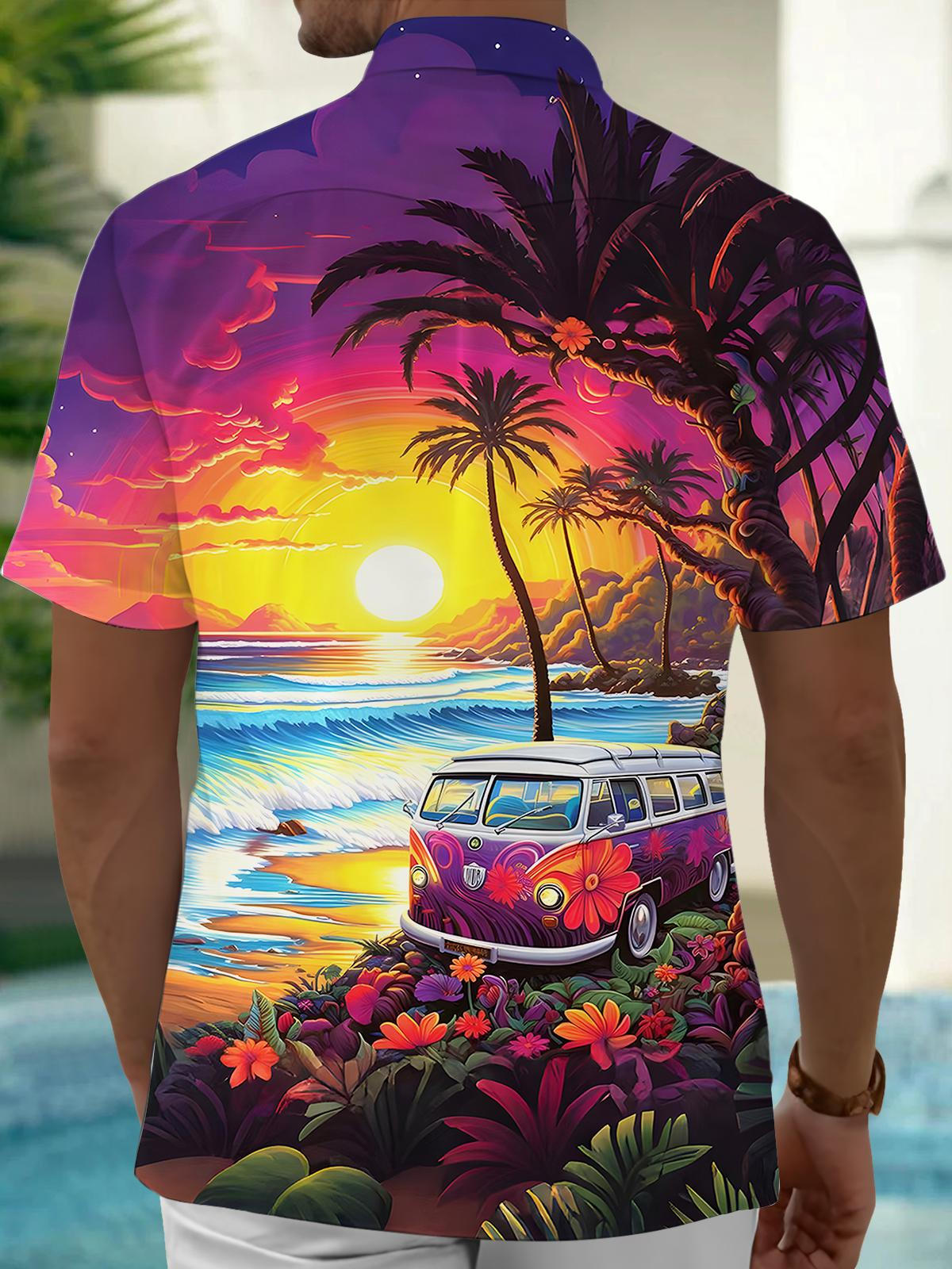 Hawaiian Bus Men's Pocket Short Sleeve Shirts