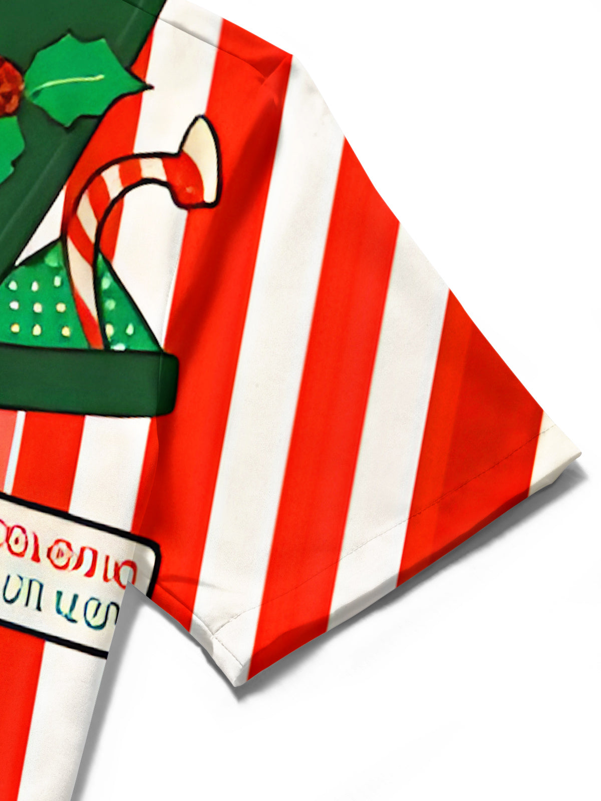 Fun Color-blocked Striped Christmas Xmas Men's Pocket Short Sleeve Shirts