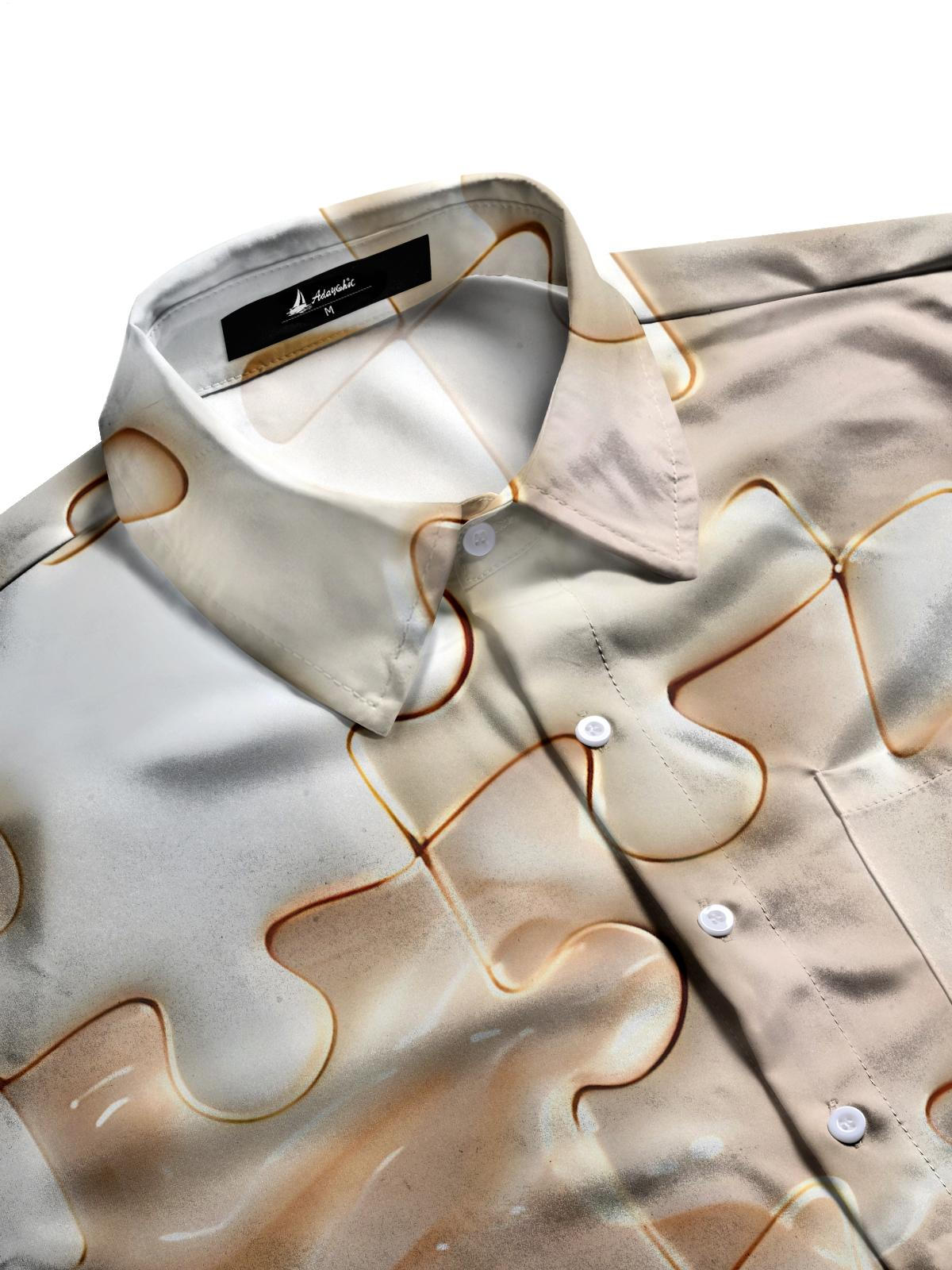 Saw Puzzle Men's Pocket Short Sleeve Shirts