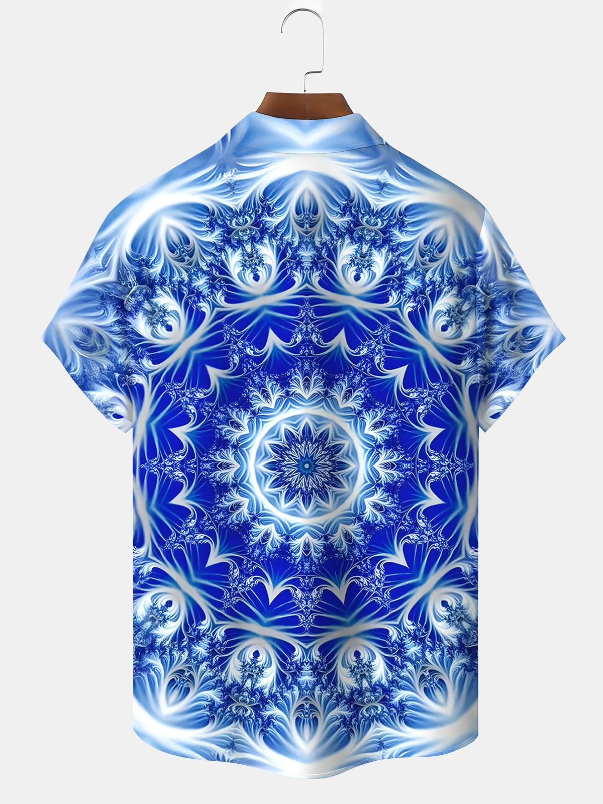 Abstract Men's Pocket Short Sleeve Shirts