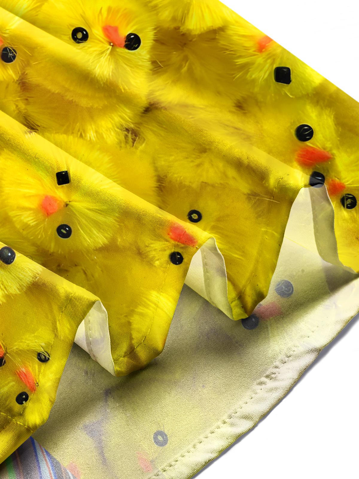 Chicken Print Men's Pocket Short Sleeve Shirts