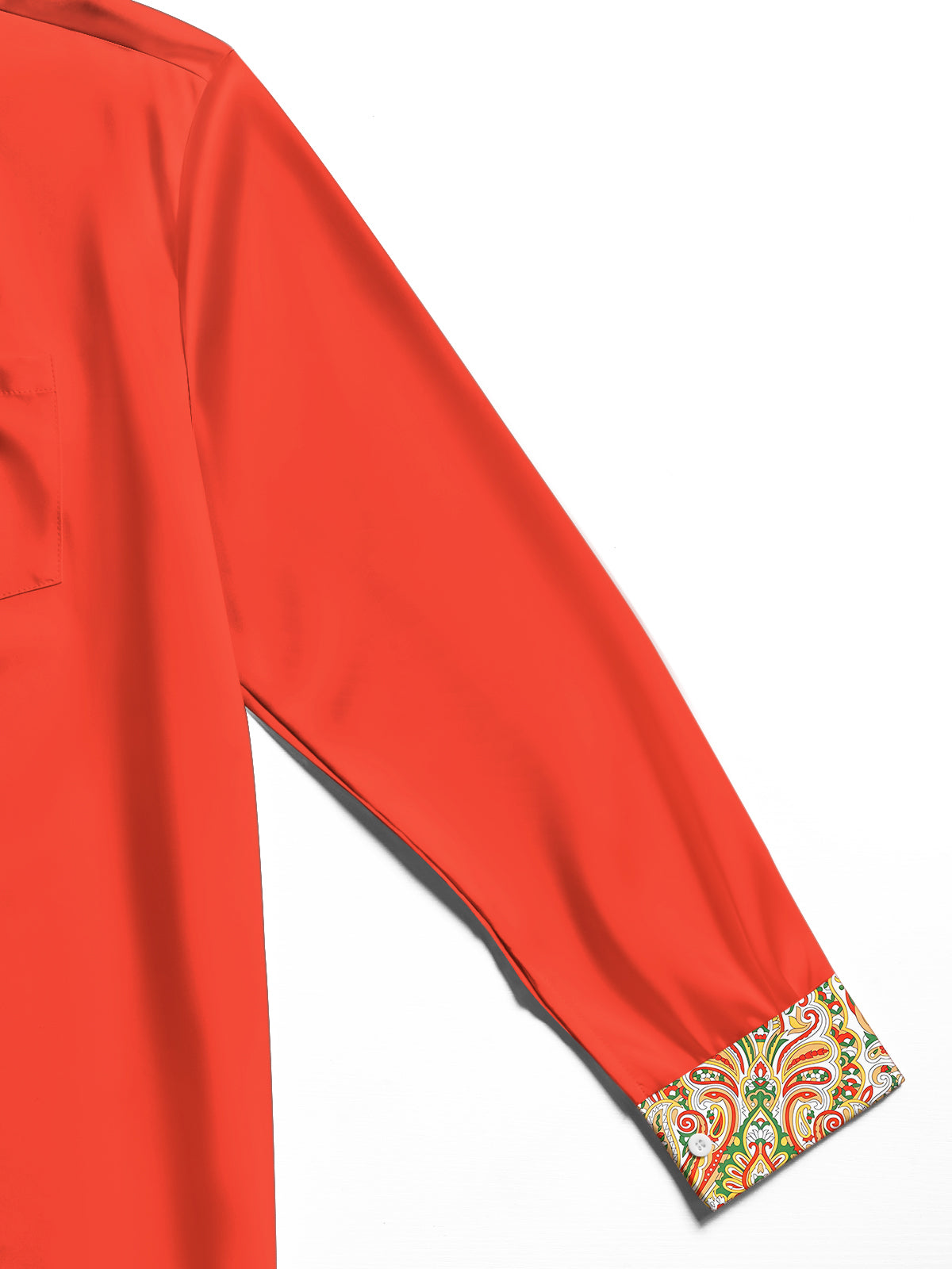 Floral Men's Pocket Long Sleeve Shirts