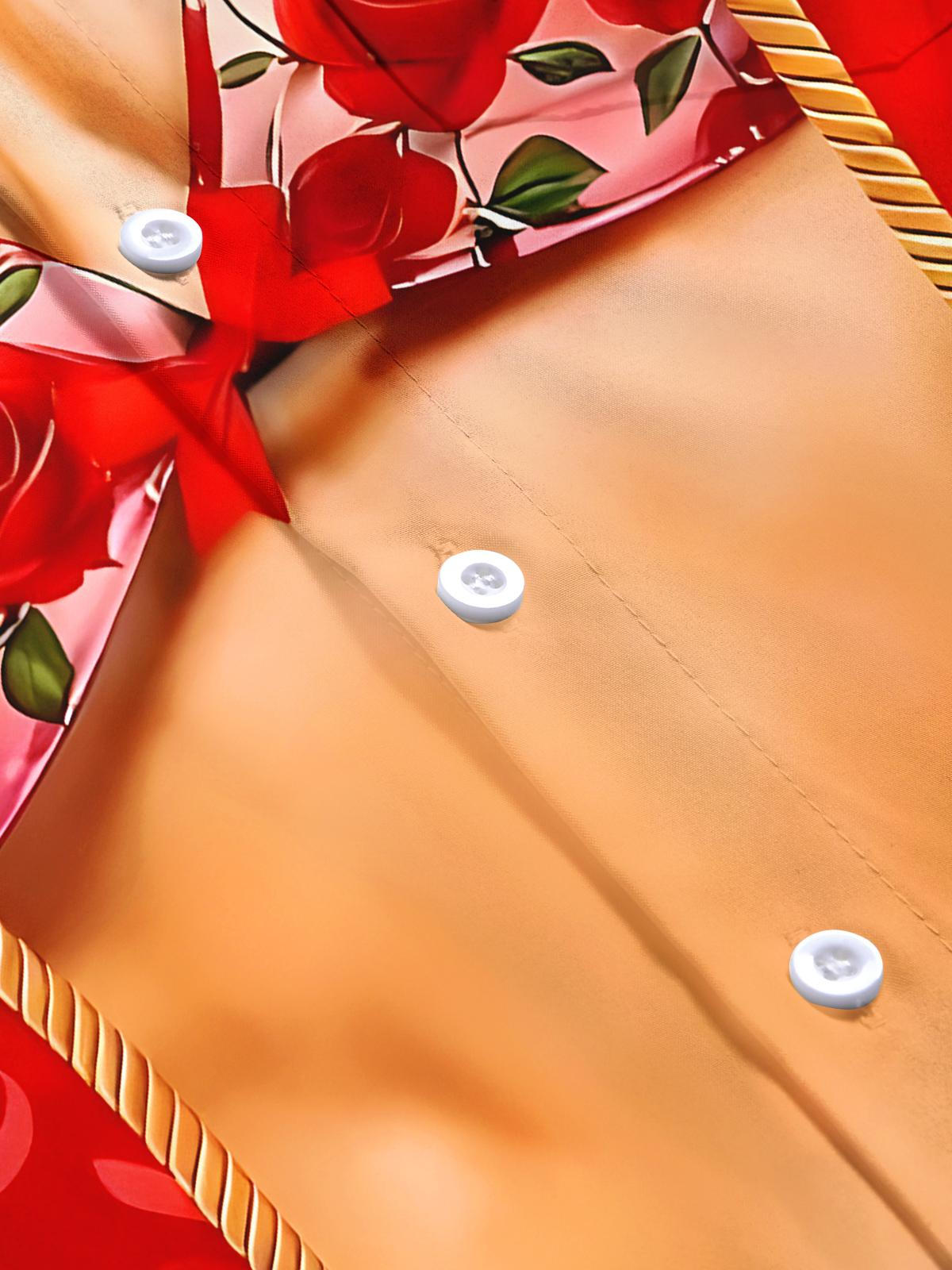 Funny Valentine's Day Costume Men's Pocket Short Sleeve Shirts