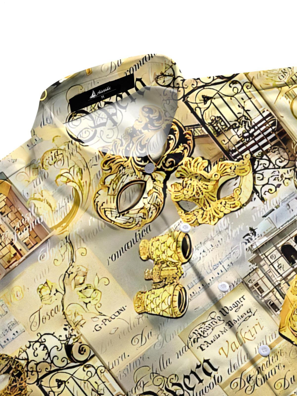 Opera Art Print Men's Pocket Short Sleeve Shirts