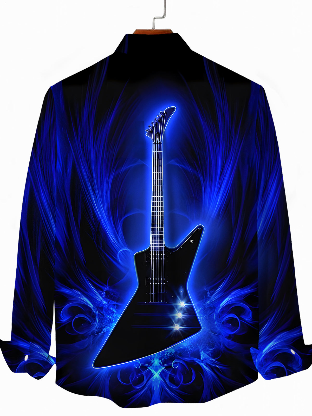 Guitar Men's Pocket Long Sleeve Shirts