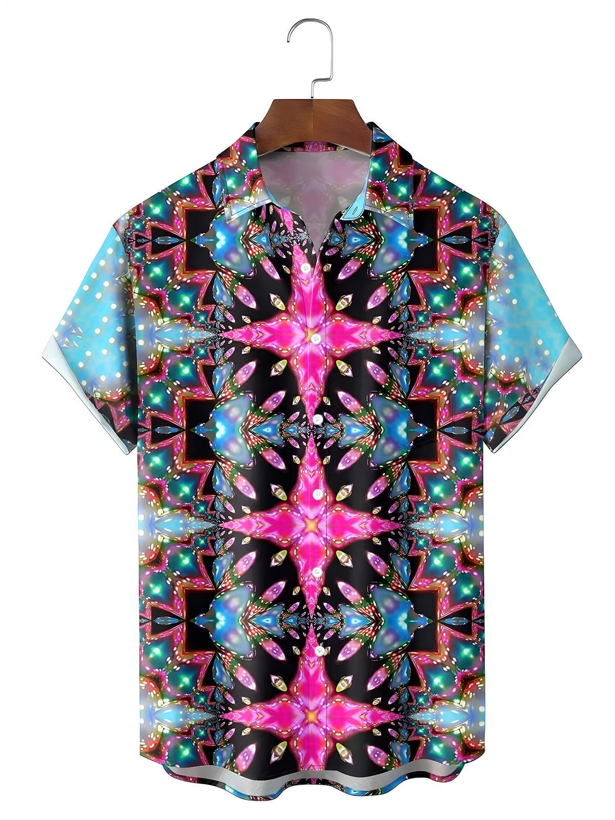 Geometry Men's Pocket Short Sleeve Shirts