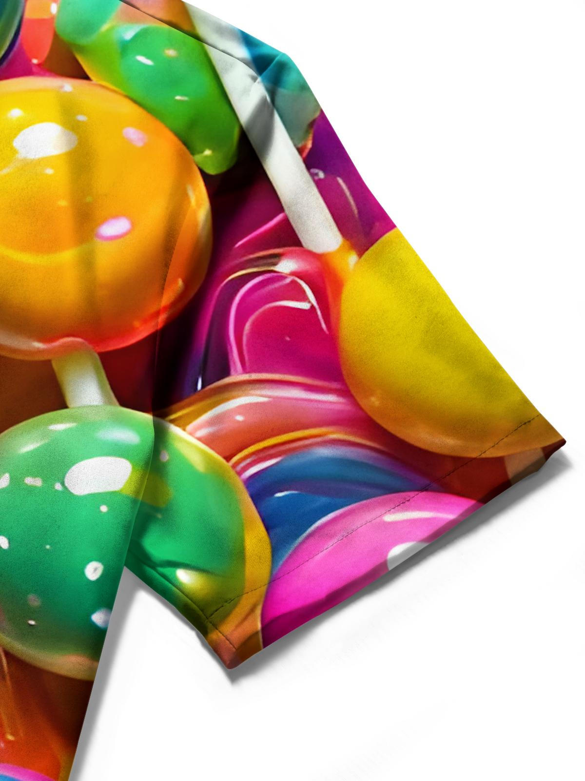 Lollipop Men's Pocket Short Sleeve Shirts